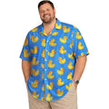 Tall Funny Banana Print Hawaiian Camp Collar Shirt