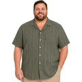 Tall Vertical Stripe Camp Collar Hawaiian Shirt